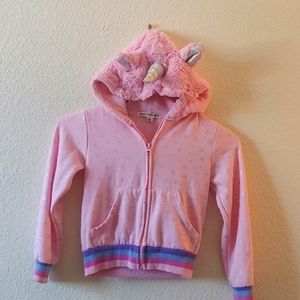 Mad Engine Unicorn hooded Girls Size 6 Sweatshirt